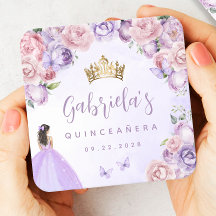 Blush Roxo Floral Quinceañera