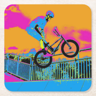 Porta-copo De Papel Quadrado BMX Trickster - BMX Trick Bike