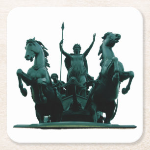 Porta-copo De Papel Quadrado Boadicea Statue-Westminster Bridge-London-Porta co