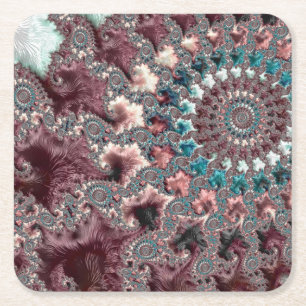 Porta-copo De Papel Quadrado Bohemian Fractal
