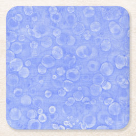 Porta-copo De Papel Quadrado Bolhas Azuis E Brancas