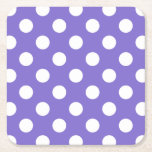 Porta-copo De Papel Quadrado Bolinhas brancas no periwinkle<br><div class="desc">Bolinhas brancas no periwinkle</div>