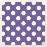 Porta-copo De Papel Quadrado Bolinhas brancas no ultravioleta<br><div class="desc">A cor do ano de Pantone para 2018 é ultravioleta.</div>