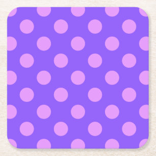 Porta-copo De Papel Quadrado Bolinhas de Lilac na periwinkle