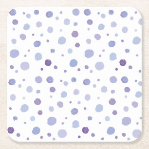 Porta-copo De Papel Quadrado bolinhas pintadas à mão