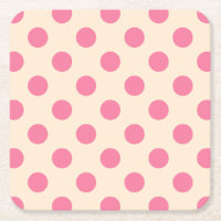 Bolinhas rosa em creme