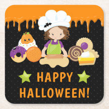 Bolos de Halloween e Menina Morena Assando