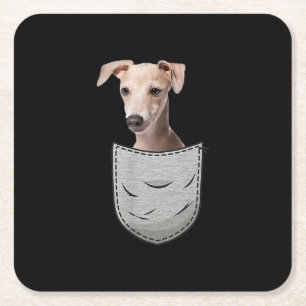 Porta-copo De Papel Quadrado Bolso De Peito Para Cães, Gato-De-Cão Italiano