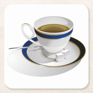 Porta-copo De Papel Quadrado Bonita Taça de Café e Porta copos de Saucer