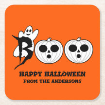 BOO! Porta copos de papel fantasma do Halloween