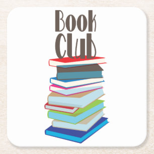 Porta-copo De Papel Quadrado Book Club