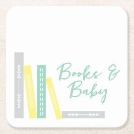 Porta-copo De Papel Quadrado Books Baby Shower