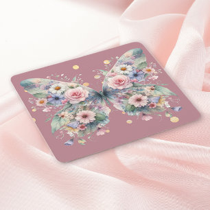 Porta-copo De Papel Quadrado Borboleta Floral