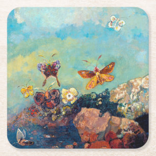 Porta-copo De Papel Quadrado Borboletas, Redon