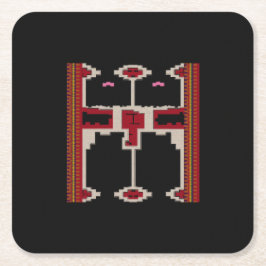 Porta-copo De Papel Quadrado Borneo Inspired Coaster