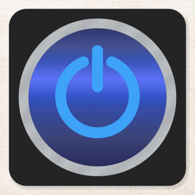 Porta-copo De Papel Quadrado Botão Ligar/Desligar (Frente)