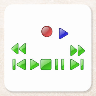 Porta-copo De Papel Quadrado Botões de Leitor de DVD Simulados muito divertidos