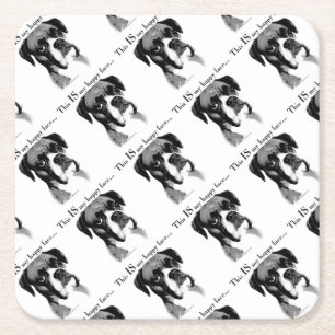 Porta-copo De Papel Quadrado Boxer Happy Face
