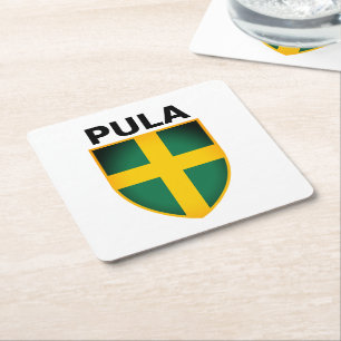 Porta-copo De Papel Quadrado Brasão de Armas de Pula (Ístria), Croácia
