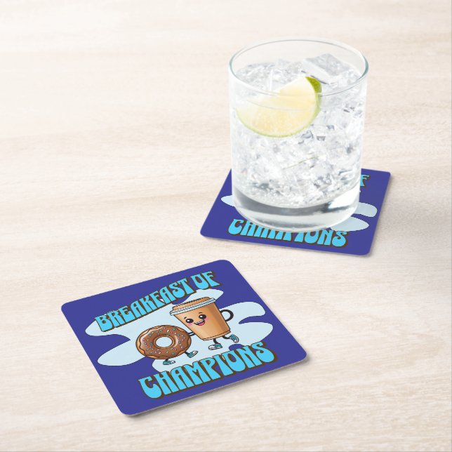Porta-copo De Papel Quadrado Breakfast of Champions (Insitu)