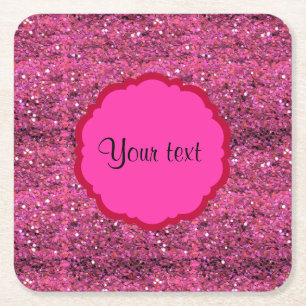 Porta-copo De Papel Quadrado Brilhante Rosa