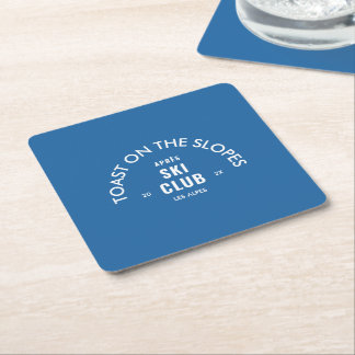 Porta-copo De Papel Quadrado Brinde Nas Encostas Après Ski Club Céu Azul