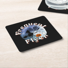 Porta-copo De Papel Quadrado Broomstick ambulante de bruxa do Dia das Bruxas Fr