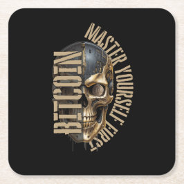 Porta-copo De Papel Quadrado BTC motivation | Skull | Bitcoin crypto 