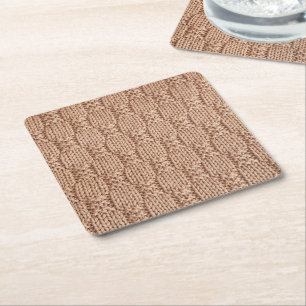 Porta-copo De Papel Quadrado Bubble Knit Stitch Patterch de Shirley Taylor