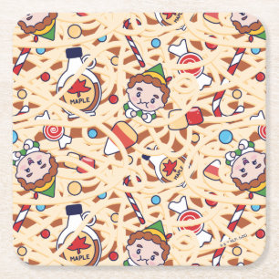 Porta-copo De Papel Quadrado Buddy, o Elf   Padrão de saudação de Natal