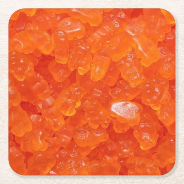 Porta-copo De Papel Quadrado Buffet de laranja doce (Frente)