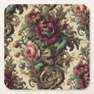 Porta-copo De Papel Quadrado Buquê Bestial – Gótico Vitoriano