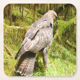 Porta-copo De Papel Quadrado Buzzard à procura de Porta copos de larvas