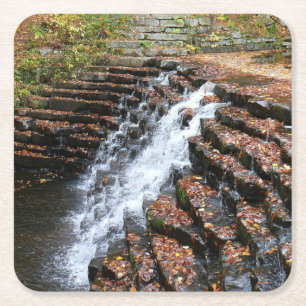 Porta-copo De Papel Quadrado Cachoeira no Laurel Hill State Park II