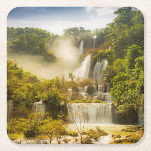 Porta-copo De Papel Quadrado Cachoeira   Tailândia de Thi Lor SU