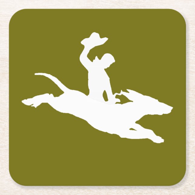 Porta-copo De Papel Quadrado Cachorrinho pequeno Bucking (Frente)