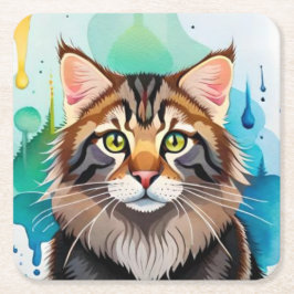 Porta-copo De Papel Quadrado Cachorro bonito fecha a miniárea de transferência