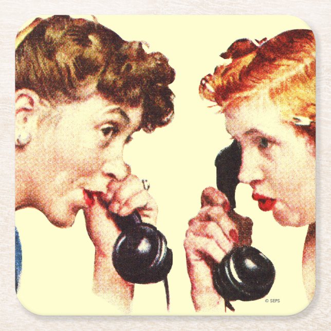 Porta-copo De Papel Quadrado Cadeia de Gossip (Frente)