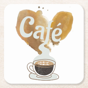 Porta-copo De Papel Quadrado Café - Amante de Café