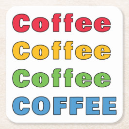 Porta-copo De Papel Quadrado Café Café