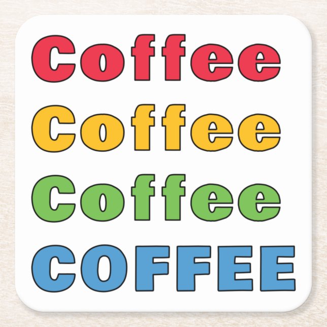 Porta-copo De Papel Quadrado Café Café (Frente)