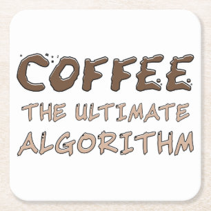 Porta-copo De Papel Quadrado Café O Algoritmo Definitivo Engraçado Programador