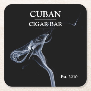 Porta-copo De Papel Quadrado Calhas de Bar de cigarro, de cor preta e branca