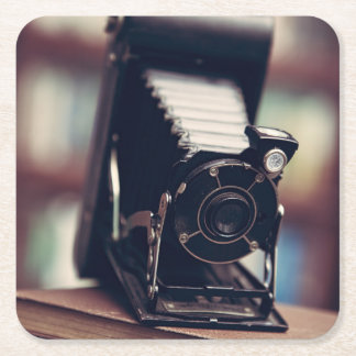 Porta-copo De Papel Quadrado Câmara Vintage