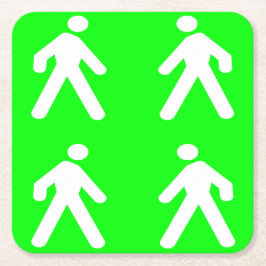 Porta-copo De Papel Quadrado Caminhe no verde