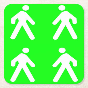 Porta-copo De Papel Quadrado Caminhe no verde