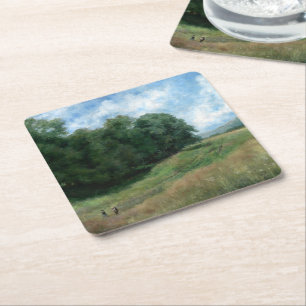 Porta-copo De Papel Quadrado Caminho Pitoresco pelo Campo – Projeto de Paisagem