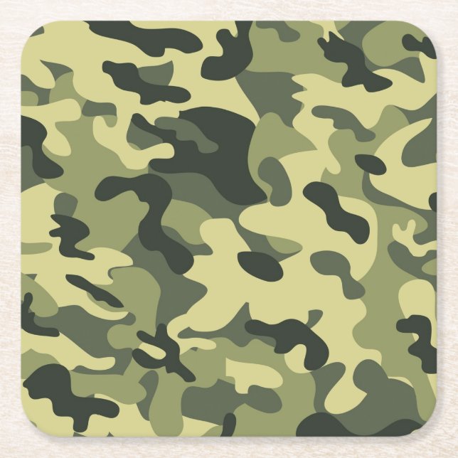 Porta-copo De Papel Quadrado Camo (Frente)