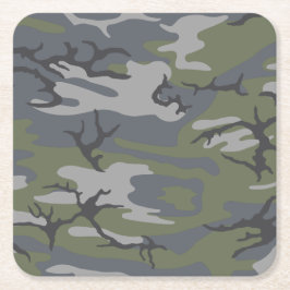 Porta-copo De Papel Quadrado Camo de Descultura de Tempo Atingido