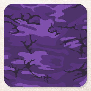 Porta-copo De Papel Quadrado Camo roxo escuro